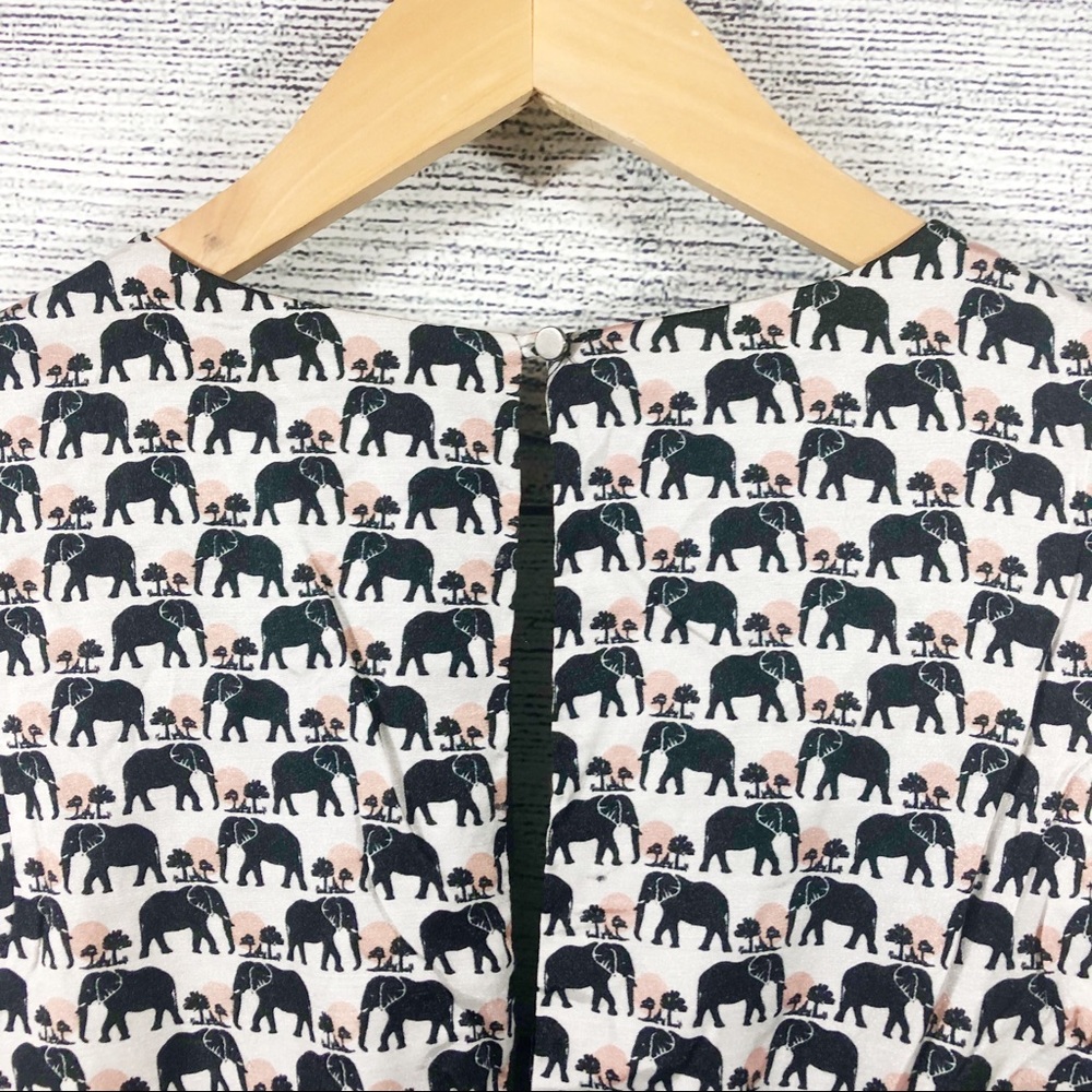 Bcbgeneration Elephant Print Romper Size Medium - image 4